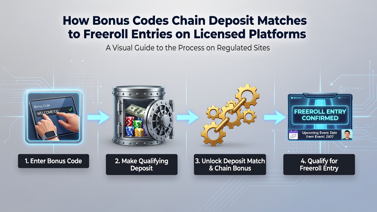 Darstellung von gestaffelten Treueprogrammen und Freeroll-Qualifikationen durch Bonus-Codes