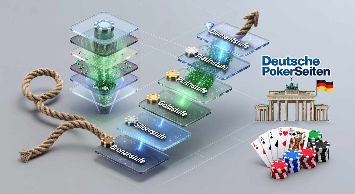 Detaillierte Infografik mit Stufenleiter, Prozentsätzen und Beispielen für Rakeback-Berechnungen auf deutschen Pokerplattformen